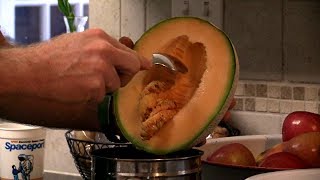 The Quick and Easy Way to Cut Up a Cantaloupe [upl. by Ailedua]