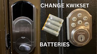 How To Change Battery Kwikset Electronic Deadbolt Lock [upl. by Yart]