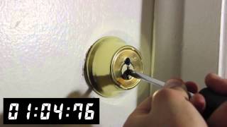 Drilling a Kwikset Deadbolt  Front Range Locksmith [upl. by Pennebaker]