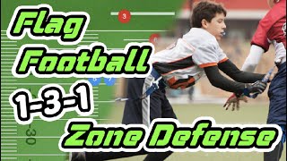 5 on 5 Flag Football 131 Zone Defense [upl. by Adiol83]