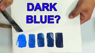 How To Make Dark Blue Paint At Home Easy From Blue and Red [upl. by Marchak]