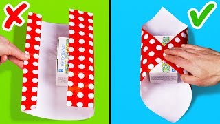 25 EASY GIFT WRAPPING IDEAS AND HACKS [upl. by Mosa]