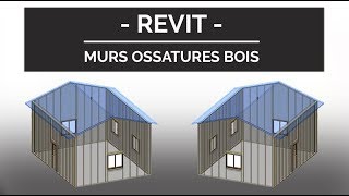 Murs Ossatures Bois dans revit avec le rex 2017 [upl. by Strohl]