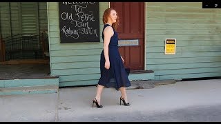 Review Pleaser Black 5 Inch Single Sole Sling Back High Heel Shoes with Nataleigh [upl. by Berthe]