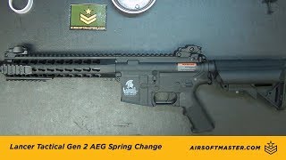 Lancer Tactical Gen 2 Quick Spring Change Tutorial Video [upl. by Akirea258]