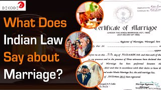 What Does Indian Law Say about Marriage  Decode  Factly [upl. by Anerat76]