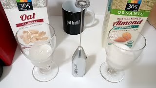 Oat Milk vs Almond Milk part 2 Frothing Test [upl. by Killen]