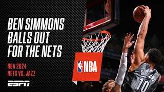 Ben Simmons drops seasonhigh 15 points for the Nets  NBA [upl. by Krm]