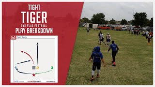 Tight Tiger 5v5 Flag Football Play Breakdown [upl. by Assitruc]